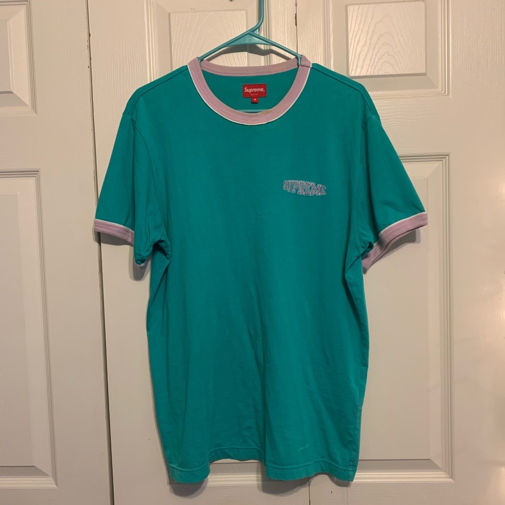 Supreme Piping Ringer Tee Teal